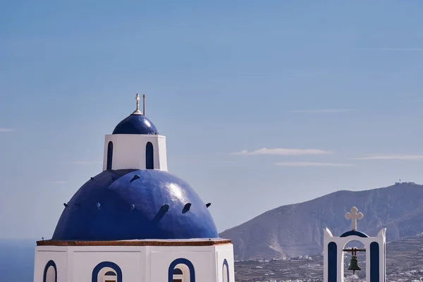 그리스 산토리니에 Blue Dome 니콜라 수녀원 — 스톡 사진