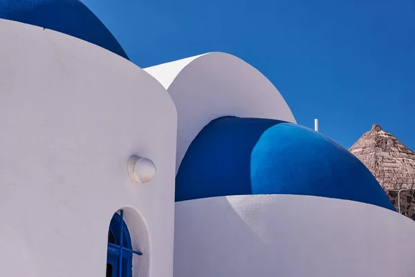 Details Des Heiligen Nikolaos Klosters Mit Seiner Blauen Kuppel Dorf — Stockfoto