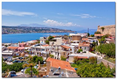 General view of Rethymno, venetian style city in Crete, Greece clipart