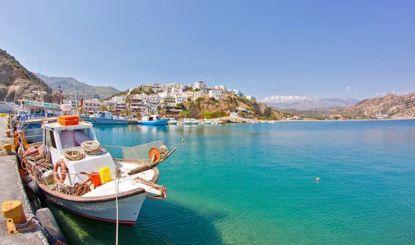 Agios nicolaos - Girit - Yunanistan harbor — Stok fotoğraf
