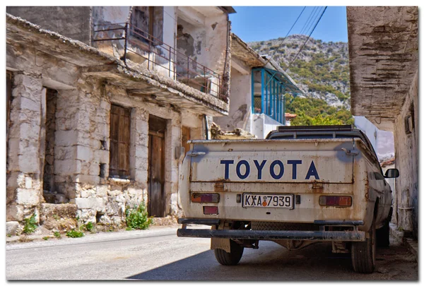 Charmiga gatorna i grekiska öarna. Kreta — Stockfoto