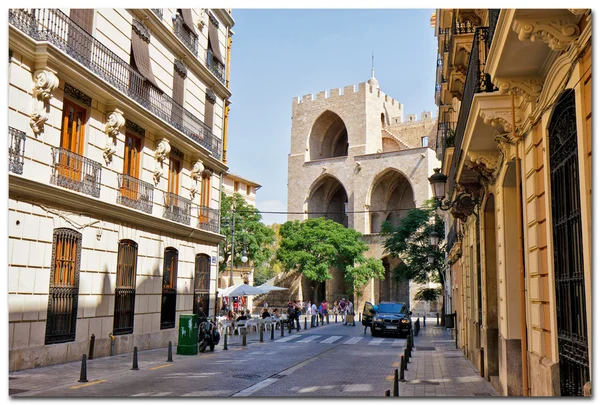Utsikt över gatorna i valencia, Spanien. — Stockfoto