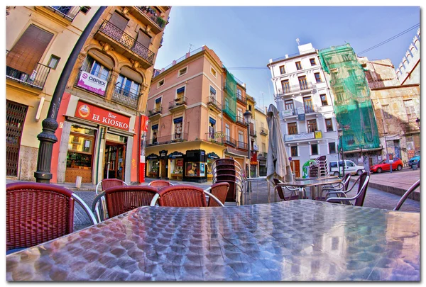 Kilátás az utcákat, Valencia, Spanyolország. — Stock Fotó