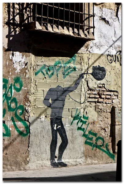 Graffiti a Valencia, Spagna — Foto Stock