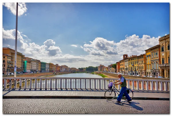 View of the city old streets Pisa , Italy — Stock Photo, Image