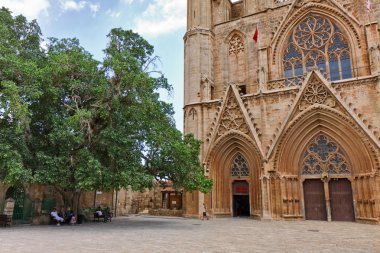 Lala mustafa Paşa Camii eski St nicholas Katedrali Famagusta'deki / daki