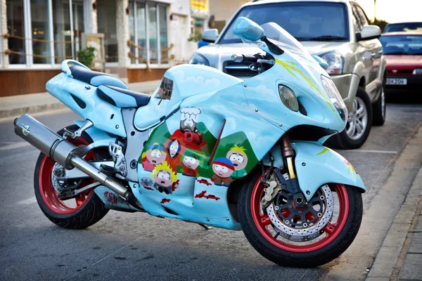Azure motorbike — Stock Photo, Image