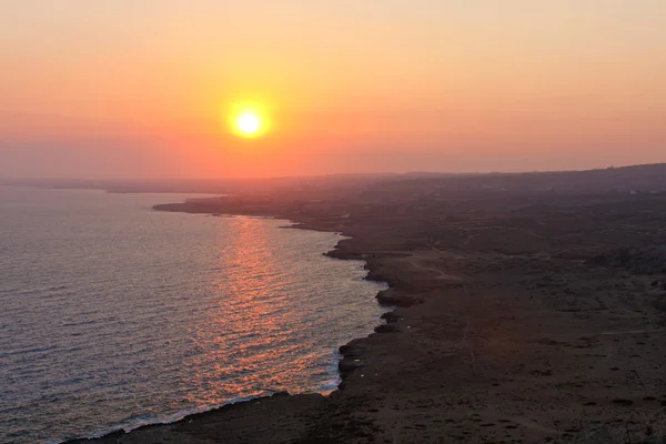 Kaap greco zonsondergang (cyprus ayia-napa) — Stockfoto