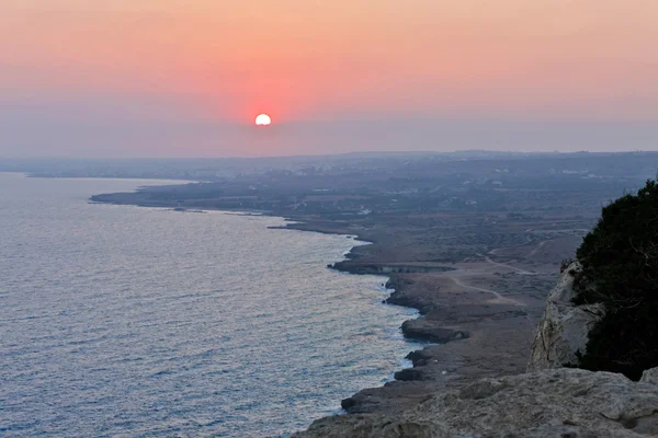 Kaap greco zonsondergang (cyprus ayia-napa) — Stockfoto