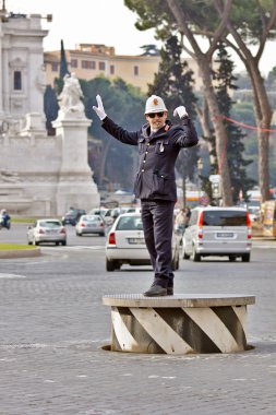 trafik polis memuru, Roma, İtalya