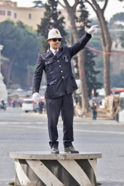 trafik polis memuru, Roma, İtalya