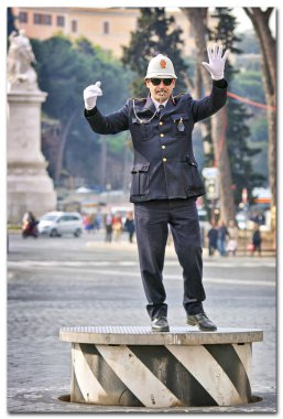 trafik polis memuru, Roma, İtalya