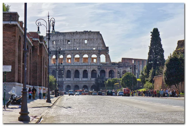 Вид на Рим, Италия - Колизей . — стоковое фото