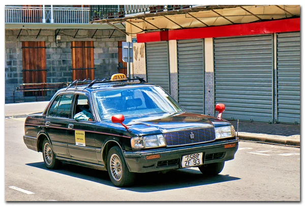 Schwarzes Taxi — Stockfoto