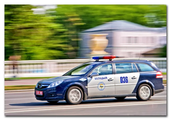 Polisen? ar blur rörelse — Stockfoto