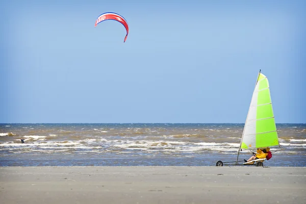 Windsurfers at the beach , France — Stock Photo, Image