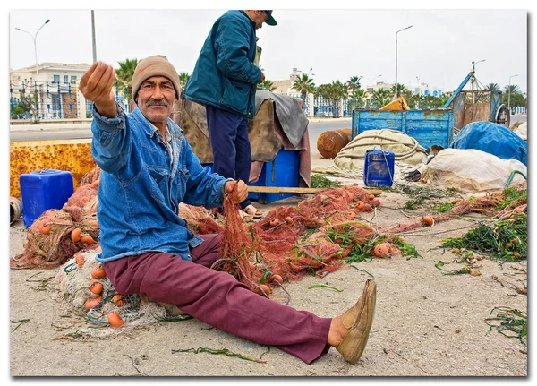 Tunisia - Fisherman — Stock Photo, Image