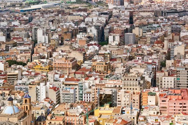 Vista para o telhado da arquitetura em Alicante — Fotografia de Stock