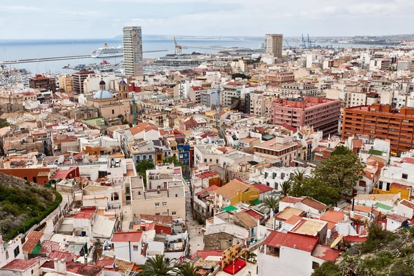 Tájkép a háztetőkre, alicante — Stock Fotó