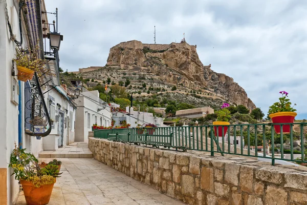 Santa barbara kale Alicante, İspanya — Stok fotoğraf