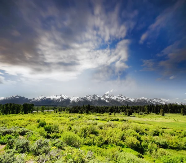 Grand tetons národní park v západním Wyomingu. — Stock fotografie