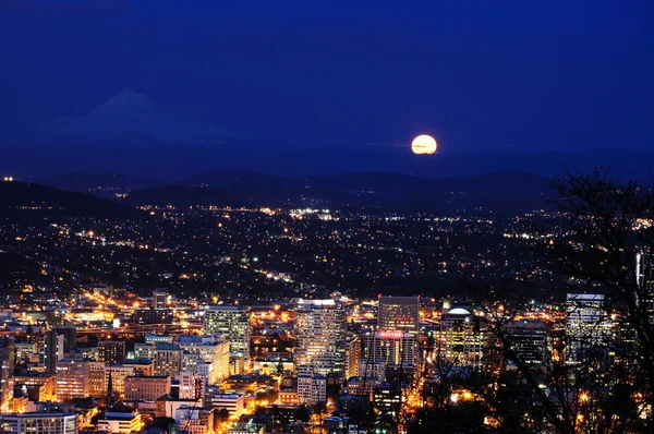 Portland panorama z pittock zámku — Stock fotografie