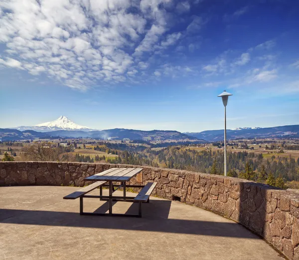 Mount hood en de vallei van de rivier van de kap — Stockfoto