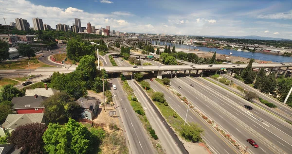 La vista ariale di Portland City — Foto Stock