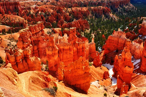 Nádherný pohled bryce kaňon v západu slunce bodu, utah, usa — Stock fotografie