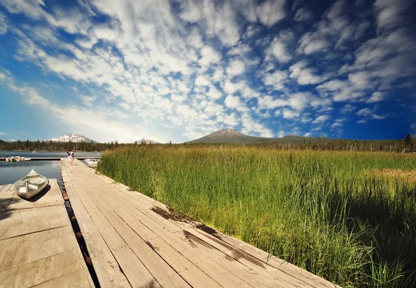 En udsigt fra Lava Lake Oregon - Stock-foto