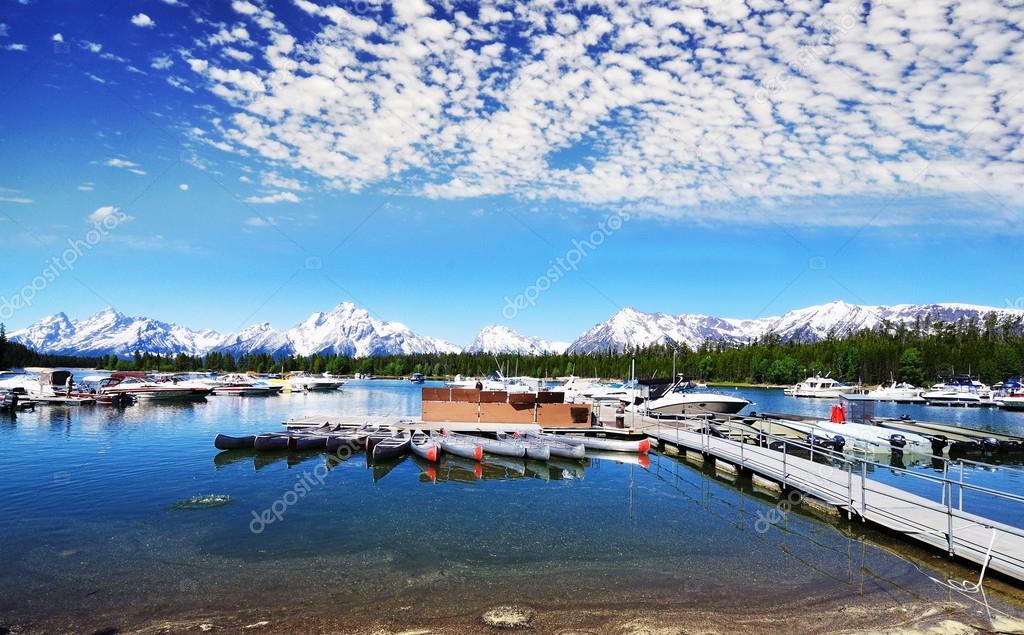 The Boats near Jackson Lake — Stock Photo © tusharkoley_c 27230797