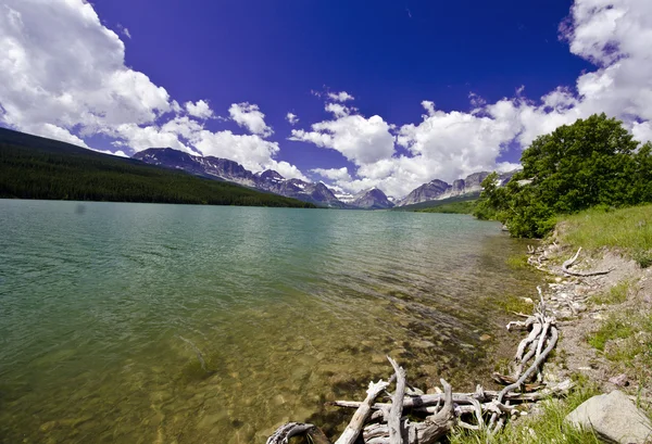 Bella vista su molti ghiacciai — Foto Stock