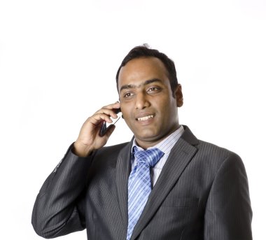 Bir işadamı meşgul ofis işleri