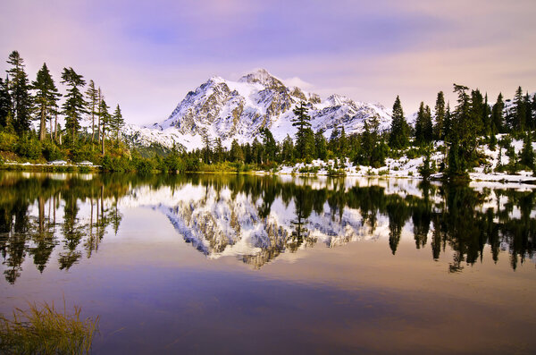 Mt Shuksan In picture lake