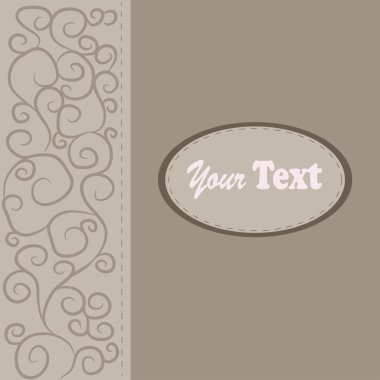 Klasik tarzı düğün davetiyesi. örnek ile metin alanı. klasik tarzda şık davetiye