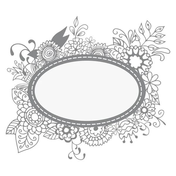 Vector Floral Frame — Stock Vector