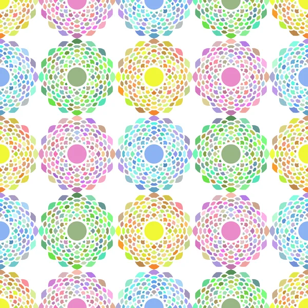 Nahtlose Muster mit Kreis floralen Ornament — Stockvektor