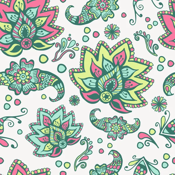 Seamless Floral Pattern On White Background — Stock Vector