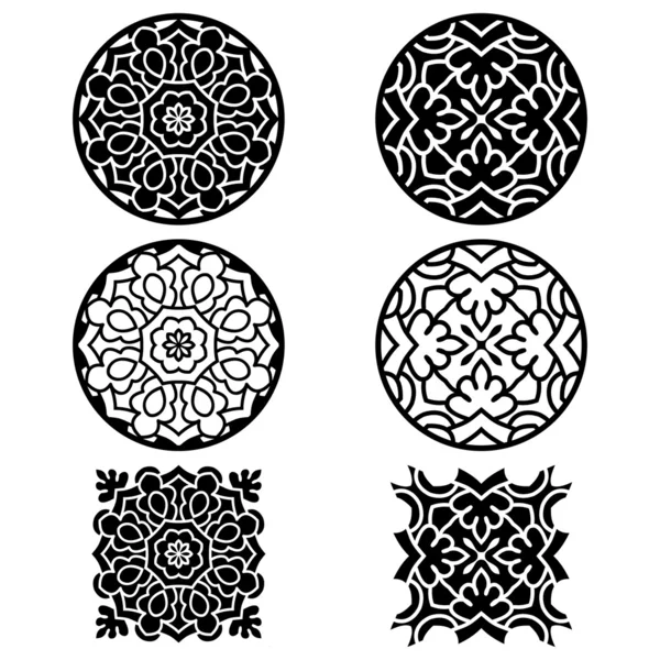 Набор этнических орнаментов для дизайна — стоковый вектор