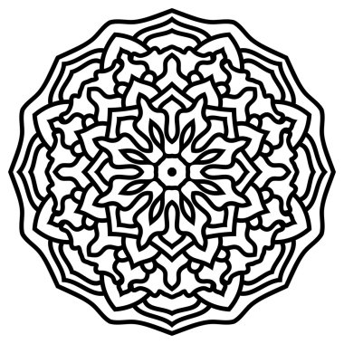 Mandala boyama için. vektör daire süsleme, tasarım öğesi