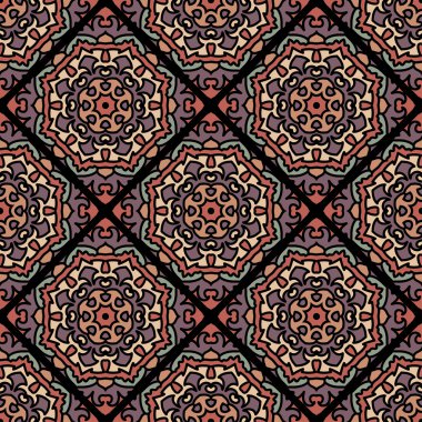 Etnik süslemeli kusursuz desen