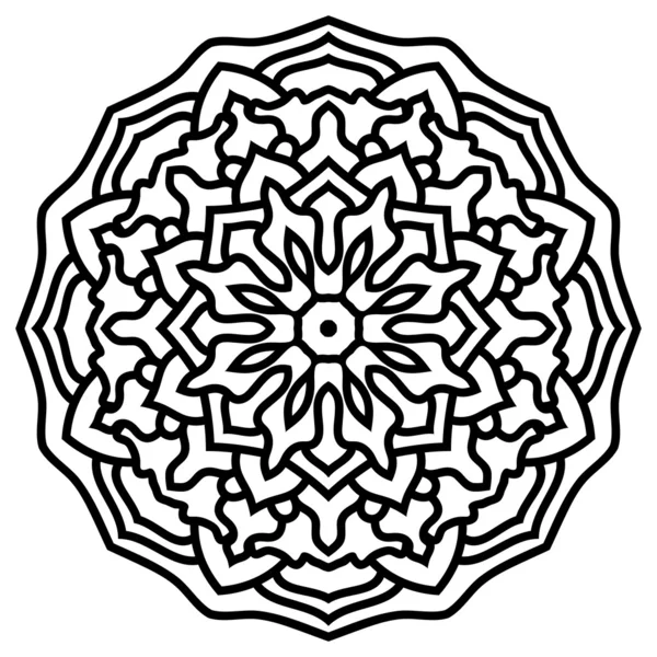 Mandala para Pintura. Vector Circle Ornamento, Elemento de Design — Vetor de Stock