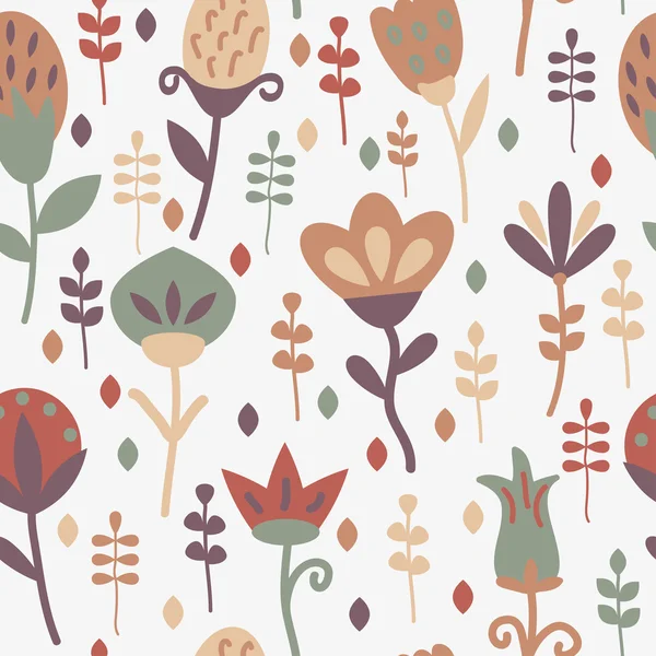 Motif sans couture avec ornement floral — Image vectorielle