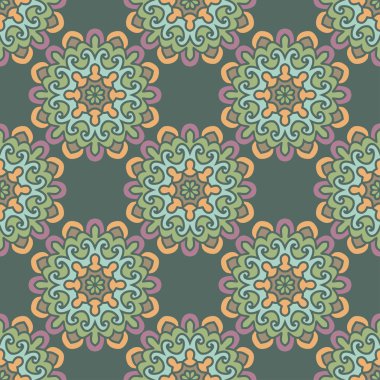 Daire etnik süsleme ile Seamless Modeli