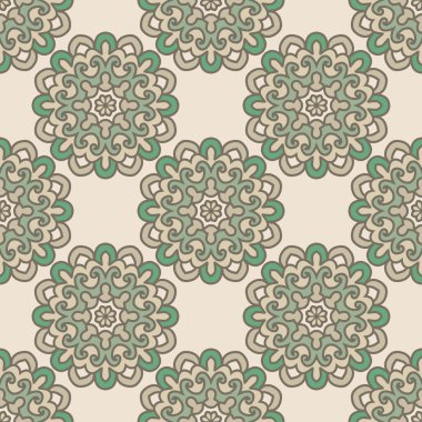 Daire etnik süsleme ile Seamless Modeli