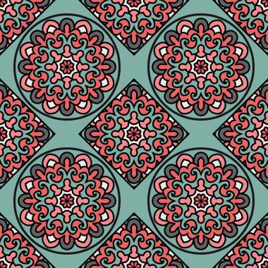 Etnik süslemeli kusursuz desen