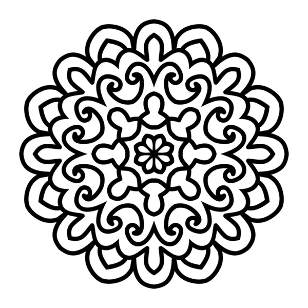 Mandala For Painting. Vector Circle Ornament, Design Element — Stock Vector