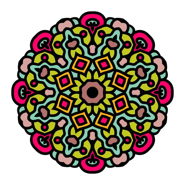 Mandala. Vector Circle Ornament, Design Element — Stock Vector