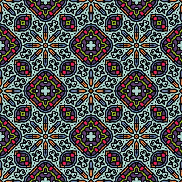 Naadloos patroon met etnische ornament — Stockvector