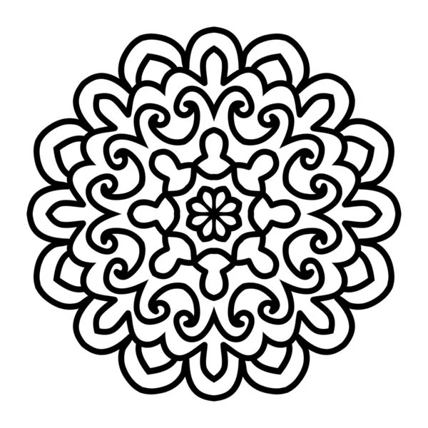 Mandala para Pintura. Vector Circle Ornamento, Elemento de Design Gráficos De Vetores